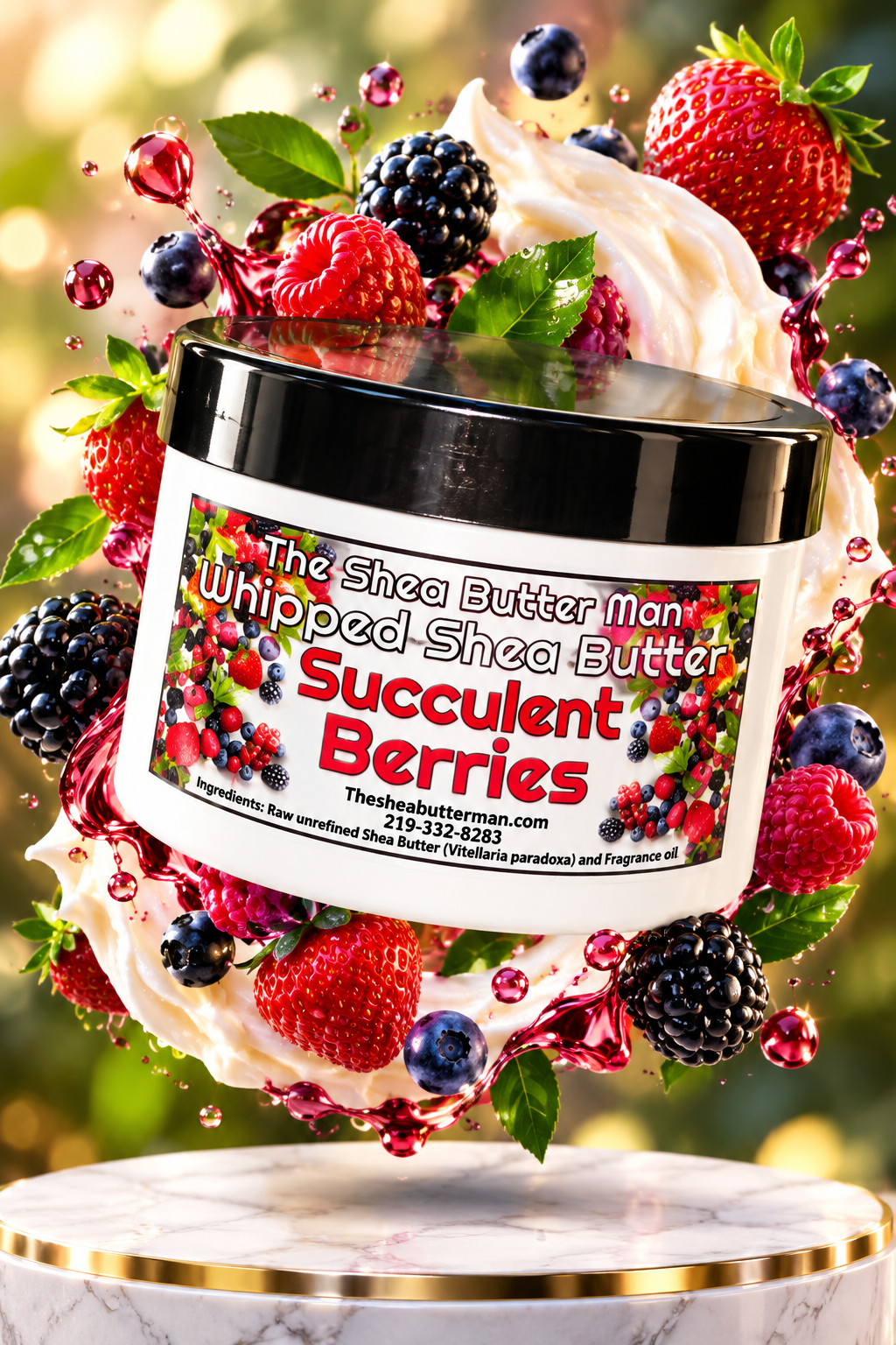 Succulent Berries Whipped Shea Butter — 8 oz