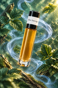 Dior Sauvage fragrance in a luminous emerald foliage and airy smoke scene