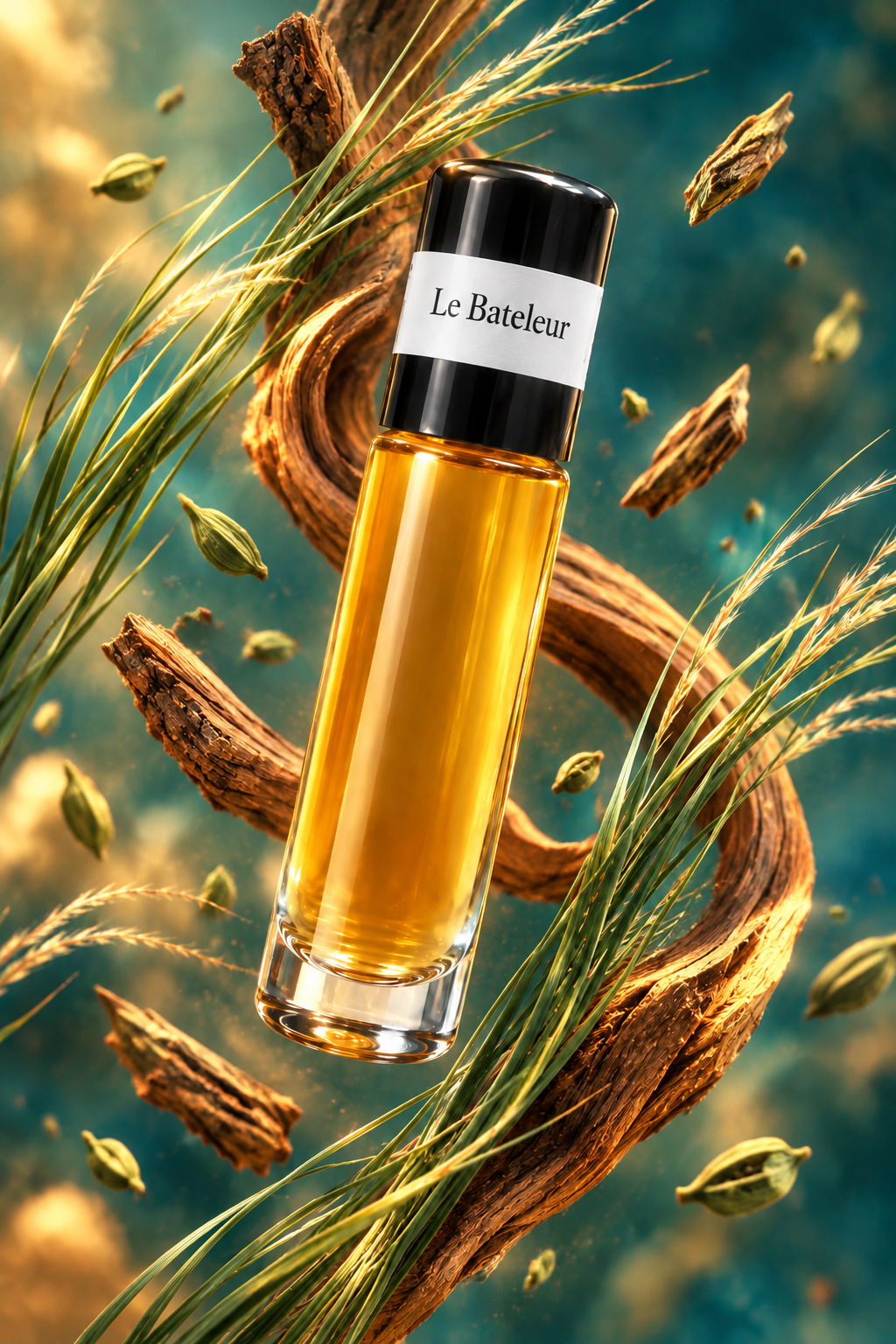 Le Bateleur fragrance with slender sculptural cedarwood, vetiver and cardamom